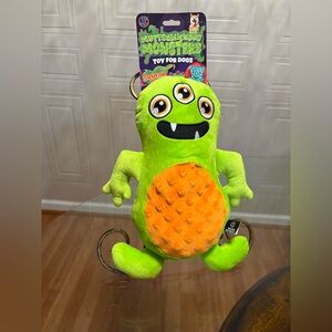 Bow Wow Pet 12” Monster Dog Toy w/Squeaker Very Solf New